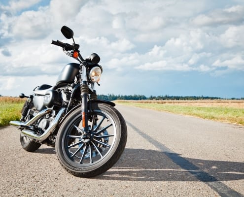 riding a harley
